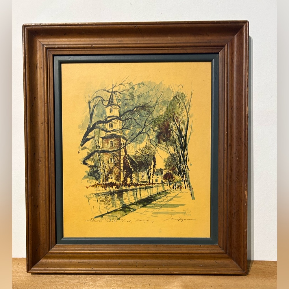 John Haymson Framed Bruton Parish Church Print